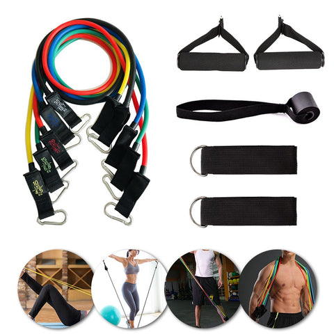 11 Piece Set Heavy Workout Exercise Yoga Resistance Bands