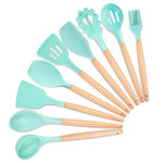 11 Piece Set Silicone Kitchen Shovel Soup Spoon Tool