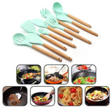 11 Piece Set Silicone Kitchen Shovel Soup Spoon Tool