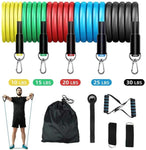 11 Piece Set Heavy Workout Exercise Yoga Resistance Bands