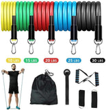 11 Piece Set Heavy Workout Exercise Yoga Resistance Bands