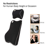 Comfort Car Lumbar Support and Headrest Neck Pillow Kit