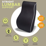 Ergonomic Back Support Memory Foam Backrest Lumbar Cushion