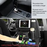 USB Charging Car Seat Back Organizer Table Tray with Free Multi-Use Cleaning Sponge Gloves Brush