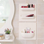 Wall Suction Cup Plastic Storage Rack Organizer