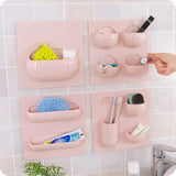 Wall Suction Cup Plastic Storage Rack Organizer