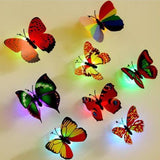 10 Pcs Wall Stickers Butterfly LED Lights Home Decor