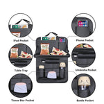 PU Leather Car Back Seat Organizer with Tray