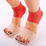 Women's Cotton Anti-Slip Socks for Split Toe