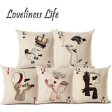 5 Pcs Set of Heavy Jute Cushion Covers