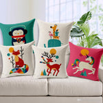 5 Pcs Set of Heavy Jute Cushion Covers