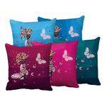 5 Pcs Set of Heavy Jute Cushion Covers