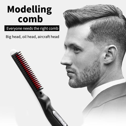 Multifunctional Hair Comb Brush Quick Beard Straightener