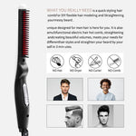 Multifunctional Hair Comb Brush Quick Beard Straightener