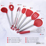 Non-Stick Silicone Cooking Tools With Vacuum Steel