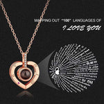 'I Love You' in 100 Languages Projection Necklace & Ring Set