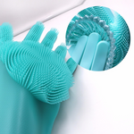 Silicone Scrubber Rubber Cleaning Gloves