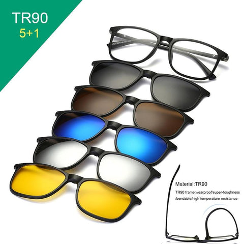 5 in 1 Magnetic Lens Swappable Sunglasses