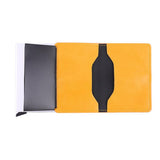 Metal Card Holder PU Leather Anti-theft Men Wallet