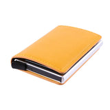 Metal Card Holder PU Leather Anti-theft Men Wallet