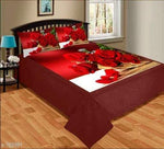 1 Pcs Double Printed Bedsheet with 2 Pillow covers of Velvet