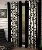 Two Piece Printed Curtain Set with Polyester Material