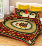 1 Pcs Double Printed Bedsheet with 2 Pillow covers of Velvet