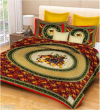 1 Pcs Double Printed Bedsheet with 2 Pillow covers of Velvet