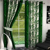 Two Piece Printed Curtain Set with Polyester Material