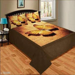 1 Pcs Double Printed Bedsheet with 2 Pillow covers of Velvet