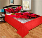 1 Pcs Double Printed Bedsheet with 2 Pillow covers of Velvet