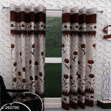 Two Piece Printed Curtain Set with Polyester Material