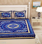 1 Pcs Double Printed Bedsheet with 2 Pillow covers of Velvet