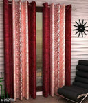 Two Piece Printed Curtain Set with Polyester Material