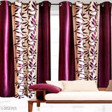 Two Piece Printed Curtain Set with Polyester Material