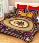 1 Pcs Double Printed Bedsheet with 2 Pillow covers of Velvet