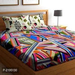 1 Pcs Double Printed Bedsheet with 2 Pillow covers of Cotton