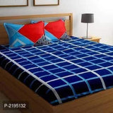 1 Pcs Double Printed Bedsheet with 2 Pillow covers of Cotton