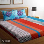 1 Pcs Double Printed Bedsheet with 2 Pillow covers of Cotton