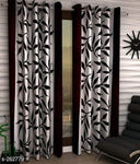 Two Piece Printed Curtain Set with Polyester Material