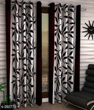 Two Piece Printed Curtain Set with Polyester Material