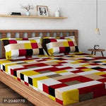 1 Pcs Double Printed Bedsheet with 2 Pillow covers of Cotton