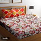 1 Pcs Double Printed Bedsheet with 2 Pillow covers of Cotton