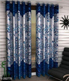 Two Piece Printed Curtain Set with Polyester Material