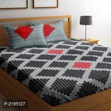 1 Pcs Double Printed Bedsheet with 2 Pillow covers of Cotton