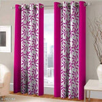 Two Piece Printed Curtain Set with Polyester Material