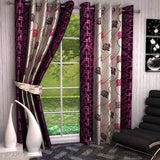 Two Piece Printed Curtain Set with Polyester Material