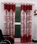 Two Piece Printed Curtain Set with Polyester Material